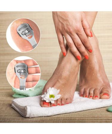 52-Piece Callus Shaver Set with 50 Replacement Blades - Stainless Steel Foot Care Tools for Hard Dry Skin Removal on Hands and Feet - Buy Online on GoSupps.com