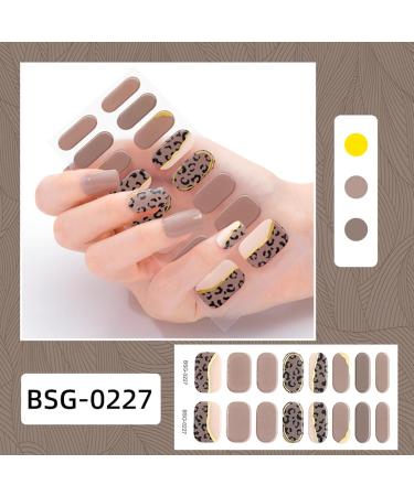 QHHVAIT Semi Cured Gel Nail Polish Stickers Fashion Design Classical Strips Waterproof Adhesive Full Wraps Gel Nail Art Stickers Style Bsg070 - Buy Online on GoSupps.com