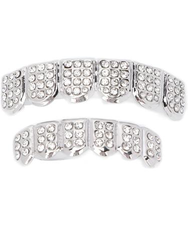 Hip Hop Teeth Brace Teeth Protection Hip Hop Teeth Charming Alloy for Halloween Party for Men for Concert for Hip Hop Fashion Shows for Women(Silver) - Buy Online on GoSupps.com