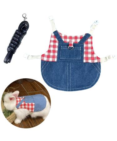 Adjustable soft rabbit dishes pet rabbit dishes rabbit dishes leash set adjustable rabbits leash for small animals rabbits cats guinea pigs (l pink) pink l