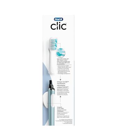 Oral-B Clic Manual Toothbrush (Aqua) with 2 Replaceable Brush Heads - Magnetic Brush Mount - Buy Online on GoSupps.com