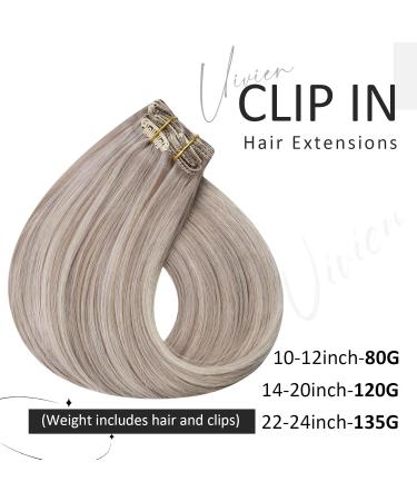 Vivien Blond Clip-In Extensions | Real Remy Hair Highlights | Dirty Blonde & Platinum #19/60 | 40cm 120g | 16 inch 7pcs - Buy Online on GoSupps.com