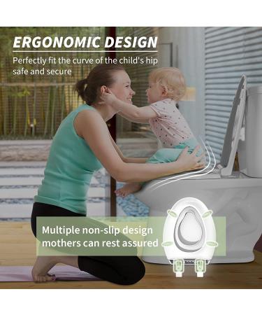 Toilet Seat with Toddler Seat Built in  Potty Training Toilet Seat for Kids  Magnetic Kids Toilet Seat  Slow Close  Thicken Plastic Easy to Clean  Removable and Never Loosen  White(18.5Elongated) White Elongated - Buy Online on GoSupps.com