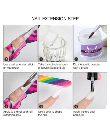 Buy Acrylic Nail Set - 3 Color Acrylic Powder Nails | Premium Quality - One Size #02 - International Shipping Available - Buy Online on GoSupps.com