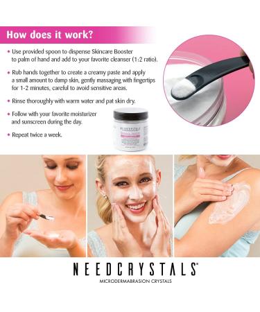 NeedCrystals Microdermabrasion Crystals 8 oz - DIY Face Scrub for Dull Dry Skin - Exfoliates Scars, Blackheads, Wrinkles & Blemishes - Natural Facial Exfoliator - 8 oz Pack of 1 - Buy Online on GoSupps.com