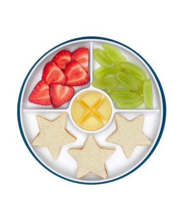 OXO Tot Stick & Stay Suction Divided Plate | Navy Blue | Best Child-Friendly Dinnerware for Easy Mealtime - Buy Online on GoSupps.com