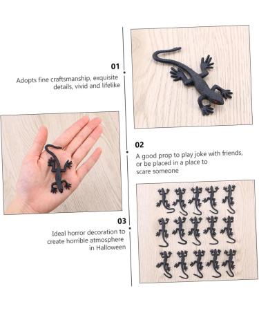 Safigle 10-Pack Halloween Gecko Simulation Toys - Mini 3.5x8cm Gecko Models for Halloween Decorations & April Fools' Day Gifts - Buy Online on GoSupps.com