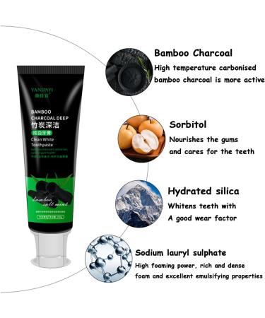 SOCLING Bamboo Charcoal Toothpaste Yanjiayi Bamboo Charcoal Deep Toothpaste Activated Charcoal Toothpaste Natural Bamboo Charcoal Deep Toothpaste Clean White - Buy Online on GoSupps.com
