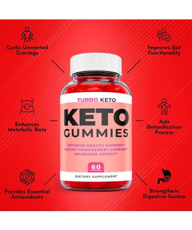 Turbo Keto Gummies - Vegan Formula with ACV for Weight Loss - 60 Gummies - Buy Online on GoSupps.com