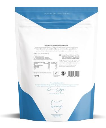 Organic Whey Protein Powder Strawberry 500g | 100% Natural 2 Ingredients No Additives High-Quality Protein Made in Austria - Buy Online on GoSupps.com