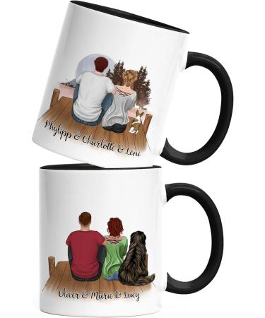 Personalized Kiddle Design Couple with Dogs Mug - Perfect Gift for Dog Lovers Dog Mom & Dad - Buy Online on GoSupps.com
