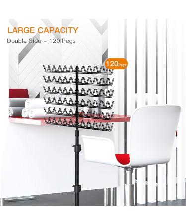 Braiding Hair Rack - Standing Hair Accessory Rack | 120 Hooks Hair Braiding Display Stand Adjustable Hair Braiding Divider Standing Rack for Various Types of Hair Extensions - Buy Online on GoSupps.com