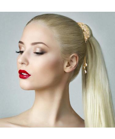 HINZIC Rhinestone Pearl Hair Claw Clip - Vintage Butterfly Bling Crystal for Bride Wedding Party - Buy Online on GoSupps.com