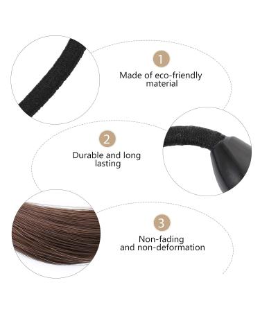 VALICLUD 6pcs Synthetic Wig Hair Ties Ponytail Holder Elastic Rubber Bands - Brown Hair Accessories for Women Girls - Perfect for Daily or Christmas Wear - Buy Online on GoSupps.com