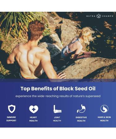 Premium Vegan Black Seed Oil Capsules with Thymoquinone, Vitamin E & Omega 3 6 9 - Buy Online on GoSupps.com