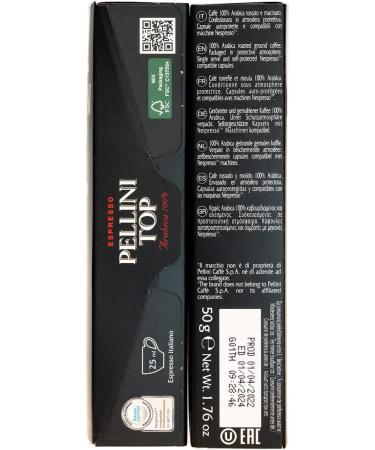 Pellini Caf Top 100% Arabica 120 Nespresso Compatible Coffee Capsules with Intense and Enveloping Aroma and Delicate Roasting Compostable and Self-Protected 12 Packs of 10 Capsules - Buy Online on GoSupps.com