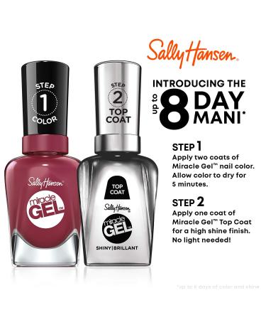 Sally Hansen Miracle Gel Nail Polish - Shade Byte Blue 629 - Long-Lasting Formula - Packaging May Vary - Buy Online on GoSupps.com
