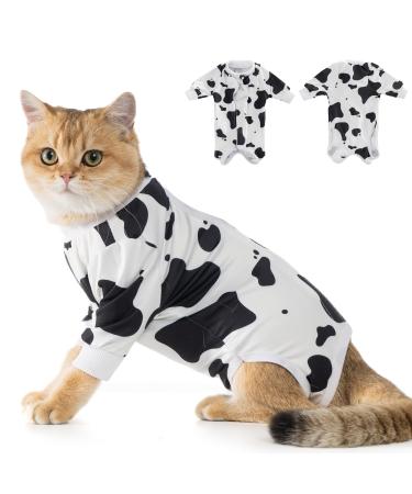 Avont Katzenbody after op recovery suit clothing modal recovery castration Spay weaning leak protection suit for cat abdominal wounds or skin diseases-Milch cow milk cow s