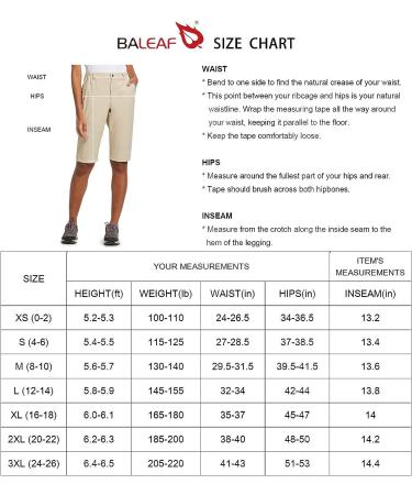 BALEAF Women's Quick Dry Stretch Hiking Cargo Shorts - Black XL - Buy Online on GoSupps.com