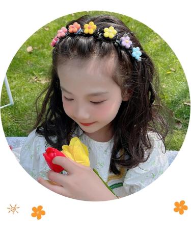 Flower Clip Headband Girls Headband with Clips Headband with Flower Clips Flower Headband with Clips Clip Headbands for Girls Headband Clips for Hair Hair Band with Flower Clips for Girls(B) - Buy Online on GoSupps.com