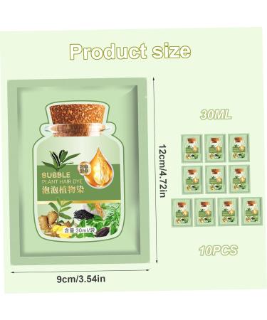 Buy 10 PCS Natural Bubble Hair Dye - Long-lasting Plant Extract Shampoo for Grey Hair - Black Teal Color for Women & Home Salons - Buy Online on GoSupps.com