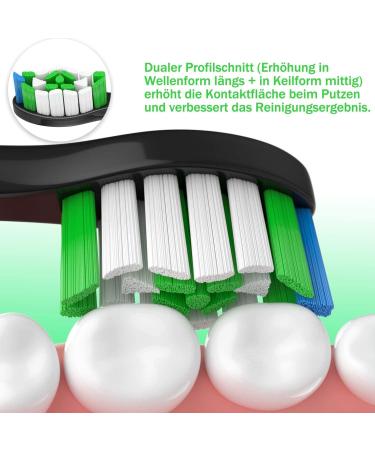 16 Replacement Brushes for Philips Sonicare Electric Toothbrush - 8 Black & 8 White Brush Heads | International Shipping Available - Buy Online on GoSupps.com