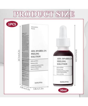 Znnhnn AHA 30 + BHA 2 peeling solution peeling solution AHA 30 + BHA 2 PeelingExfoliate facial serum facial care serum for pore cleansing gentle moisturizing 30 ml - Buy Online on GoSupps.com
