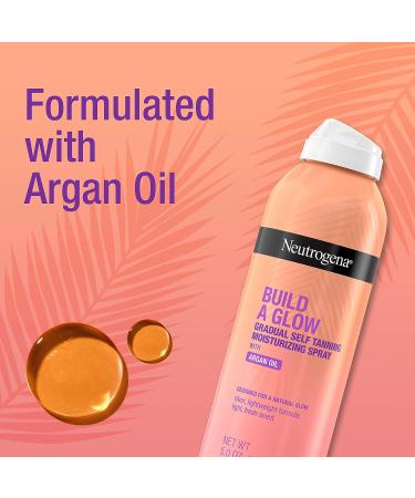 Neutrogena Build-A-Glow Gradual Self-Tanning Spray with Argan Oil - 5 oz - Buy Online on GoSupps.com