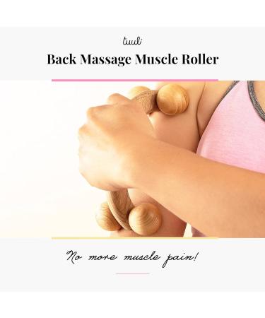 Tuuli Accessories Wooden Massage Roller Ball for Back Neck & Shoulder - 18x7x6 cm | International Shipping - Buy Online on GoSupps.com