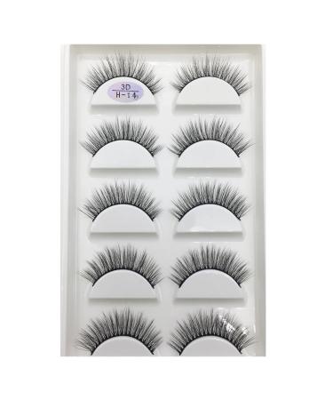 UAMOU 16 Style 10/50 Boxes 3D Mink Lashes Natural Cross False Eyelashes Long Messy Makeup Eye Lashes Faux Cils Maquillaje Cheerfully (Color : 5Pairs H 14 Size : 10Boxes 50Pairs)