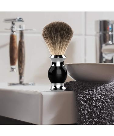 Grutti Razor Brush - Premium Soft Roof Hair Shaving Brush | Black Resin & Metal Handle | Ideal for Wet Shaving & Gift for Gentlemen - Buy Online on GoSupps.com