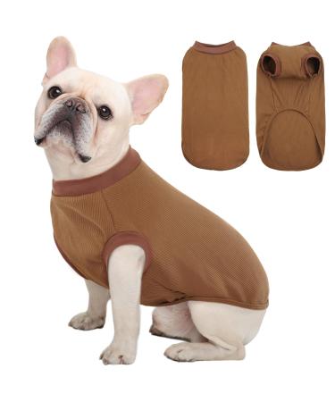 Kuoser dog sweater Small dogs dog shirt sweater dog pet clothing dog shirts dogs sweater thin dog coat dog jacket dog cats clothing soft dogs pajamas brown xs brown - Buy Online on GoSupps.com