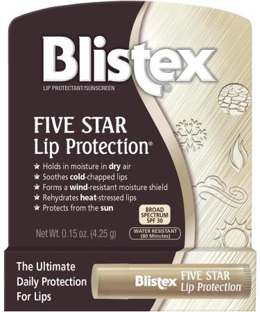 Blistex Soft & Lush Lip Protectant 0.13 Ounce & Five Star Lip Protection Balm 0.15 Ounce Bundle - Buy Online on GoSupps.com