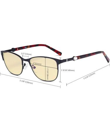 Eyekepper Ladies Blue Light Blocking Glasses - Stylish Yellow Filter Computer Eyewear for Women - Red Frame - Protect Your Eyes from Screen Fatigue - Buy Online on GoSupps.com