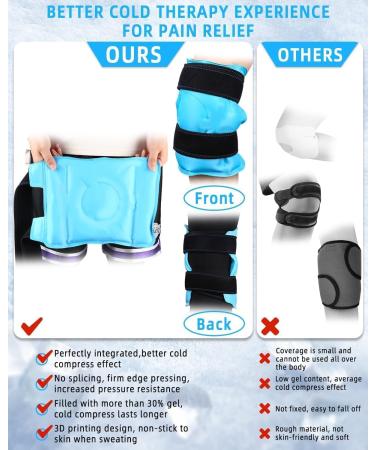 Reusable Ice Pack Reusable Ice Packs Reusable Ice Pack Knee Bag with Therapy Cold and Hot Compresses for Injuries Swelling  - Buy Online on GoSupps.com