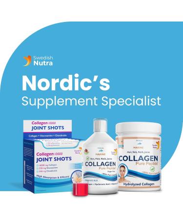 Swedish Nutra Hydrolyzed Marine Collagen Liquid Supplement 500ml Pack 20 Day Supply Pure peptide and vitamins for healthy hair skin nails and joints 100 500ml - Buy Online on GoSupps.com