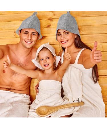ZHONGTOU Sauna Hat for Men - 2 Piece Sauna Cap Set | Premium Felt Sauna Hut Accessories | International Shipping - Buy Online on GoSupps.com