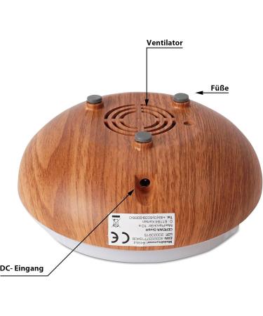 Shop Aroma Diffuser with 7 Color Lighting | Air Humidifier & Aromatherapy Lamp - 210ml Capacity Brown Design - Buy Online on GoSupps.com