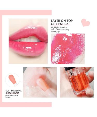 Plumping Lip Oil - Hydrating Gloss & Tinted Balm for Long Lasting Moisture & Shine (007#Raspberry) - Buy Online on GoSupps.com