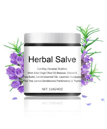 Organic Herbal Salve 4oz - Comfrey Organic Herbal Salve Cream Ointment for Body