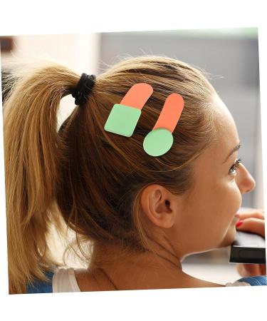 FRCOLOR 5 Pairs geometric hairpin hair clips snap square hair snap hair barrettes geometric hair clips glitter snap hair clips girl bang clips rhinestone hair side clip resin round child - Buy Online on GoSupps.com