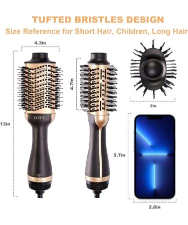 4-in-1 Hot Air Brush & Volumizer for Straight and Curly Hair | Ceramic Coating | Salon Styling at Home | 1200W (Gold) - Buy Online on GoSupps.com