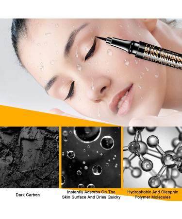 NICEMOVIC Magic Liquid Eyeliner Black Waterproof Durable Sweat and Smudge Resistant Super Thin Professional Eye Makeup Tool - Buy Online on GoSupps.com