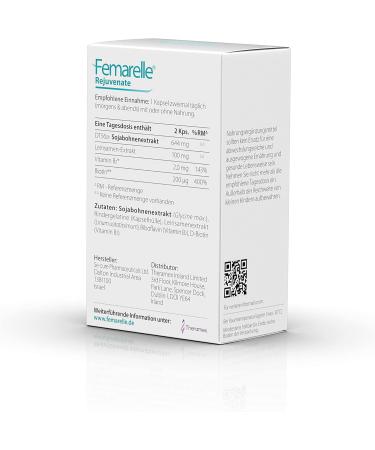 Femarelle Rejuvenate 56 Capsules - Menopause Support with DT56A Vitamin B2 Biotin & Flaxseed Extract for Mood Swings Fatigue & Skin Health - Buy Online on GoSupps.com