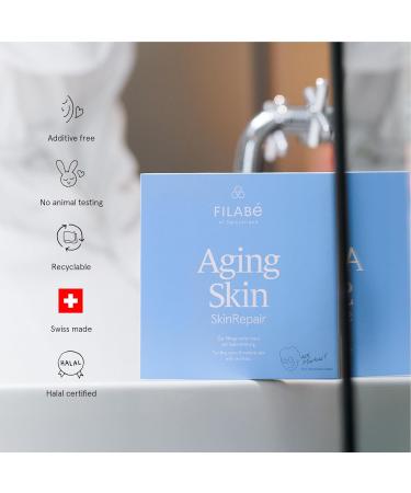 Filab of Switzerland Aging Skin facial care for slowing down skin aging and reducing wrinkles pack of 28 applications vegan 100 natural ingredients Swiss made - Buy Online on GoSupps.com