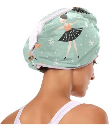 Buy Small Ballerinas Teal Hair Towel 2 Pack | Super Absorbent Quick Dry Hair Turbans for Women & Girls - Buy Online on GoSupps.com