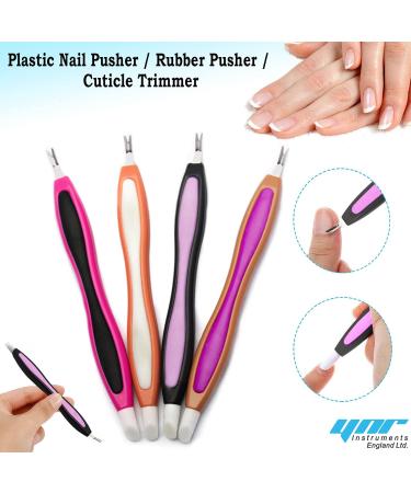 Cuticle Pusher UV Gel Polish Soak Off Remover Tool Nail Arts Cuticle Trimmer (Purple) - Buy Online on GoSupps.com
