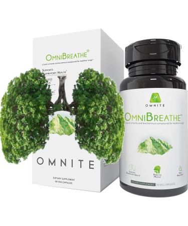 Asthma Relief,Bronchial Health,Lung Cleanse and Detox by OmniBreathe,30-Day Respiratory Wellness Supplement,Naturally Reduce Cough & Clear Mucus/Phlegm for Smokers in 24H,60 Veg Capsules(Read Reviews)