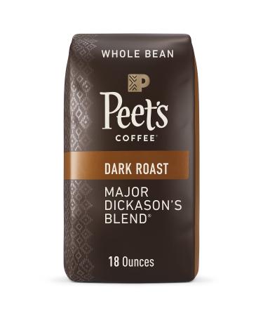 Peet's Coffee, Dark Roast Whole Bean Coffee - Major Dickason's Blend 18 Ounce Bag Major Dickason's 18 Ounce (Pack of 1)