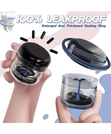 Dentures Case & Box | 3 Pcs Denture Brush Set (Black) - International Shipping Available - Buy Online on GoSupps.com